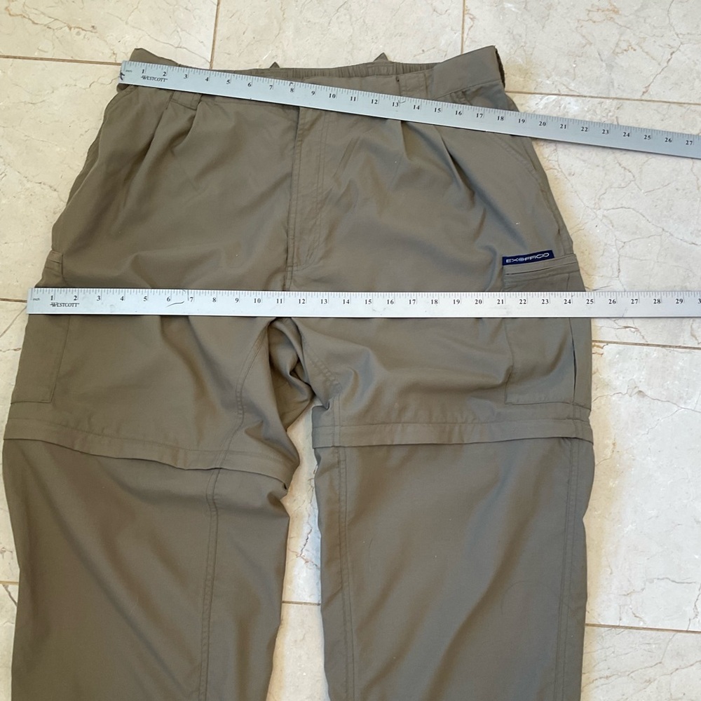 Exofficio Convertible Cargo Pants Men XL Tan Outdoors Hiking Fishing 32" Inseam - Picture 12 of 13